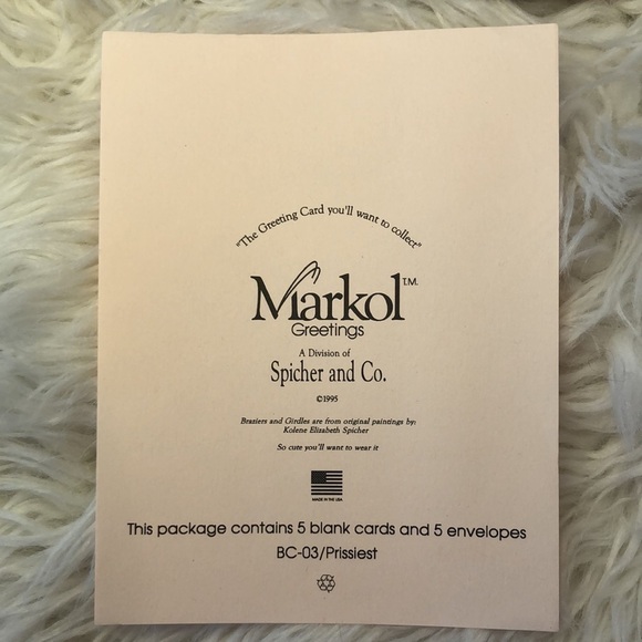 Kathy Spicher Lingerie Notecards Vintage NWT - Picture 2 of 3